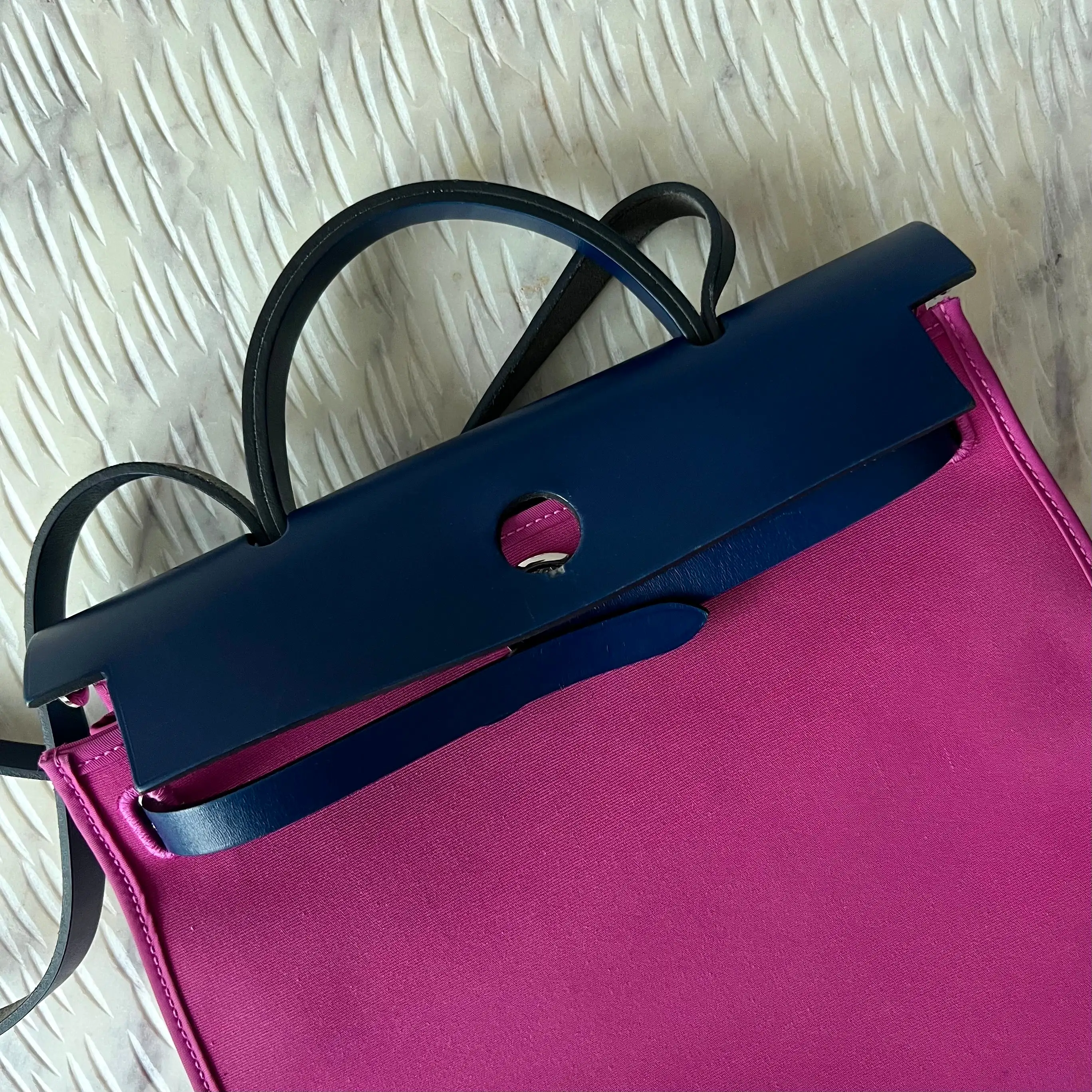 Hermes Two-Tone Blue Sapphire Magnolia Herbag 31