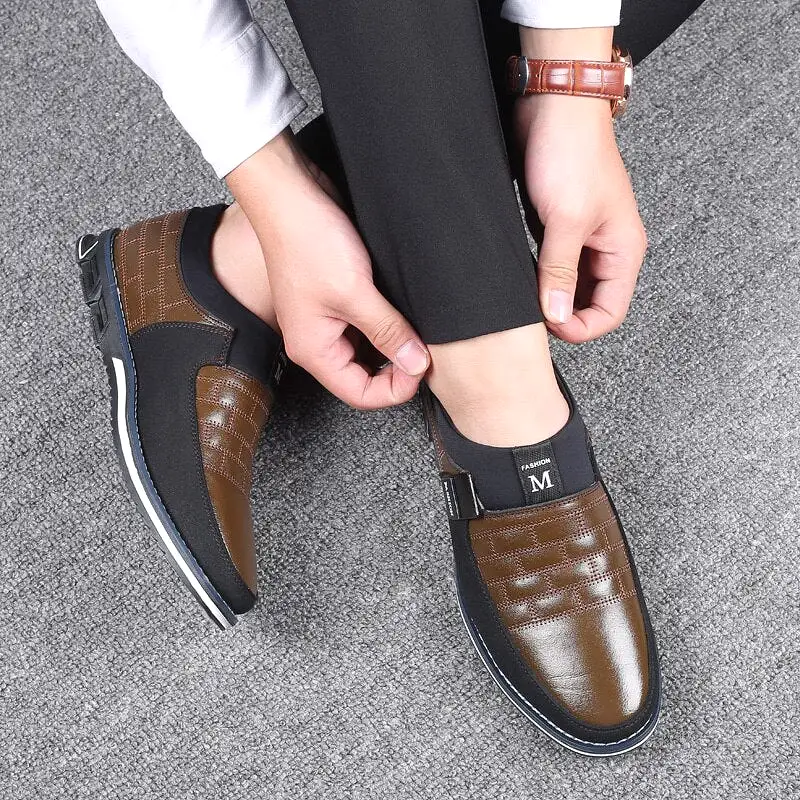 Hot Sale Men's Leather Slip On Shoes