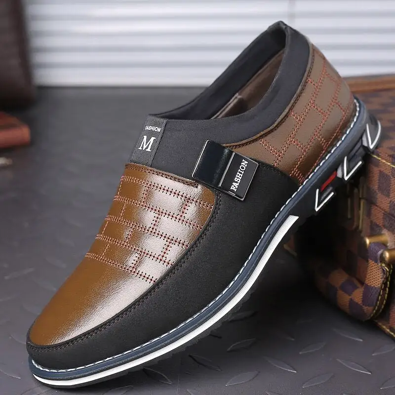 Hot Sale Men's Leather Slip On Shoes