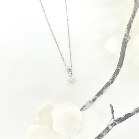 Icicles 10k Gold Single Diamond Necklace