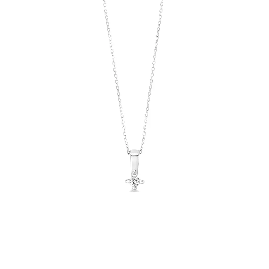 Icicles 10k Gold Single Diamond Necklace