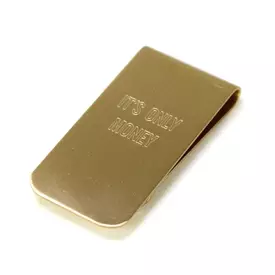 ITS ONLY MONEY BRASS MONEY CLIP