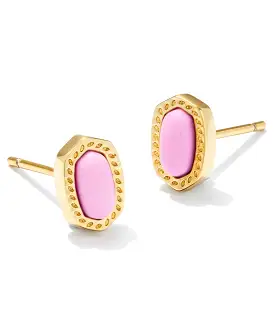 Kendra Scott Baby Ellie Stud Earrings - Fuchsia, Turquoise, Pink, Mint OR Ivory MOP