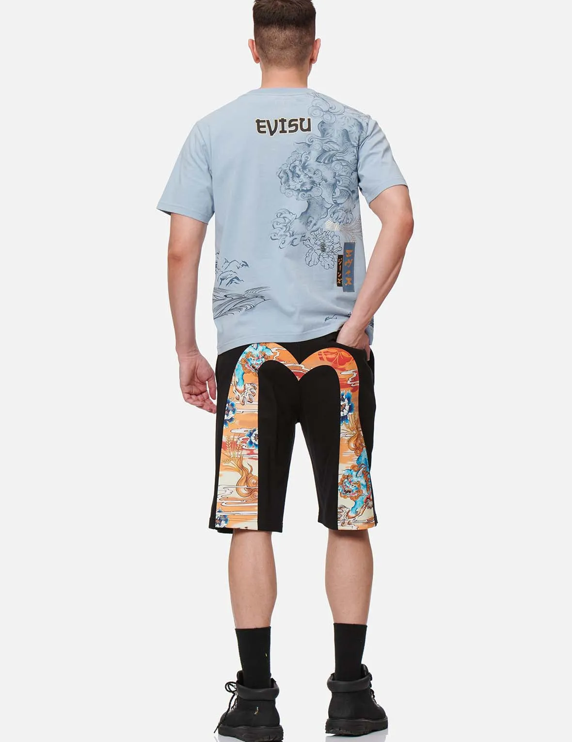 Komainu Daicock Print Sweat Shorts