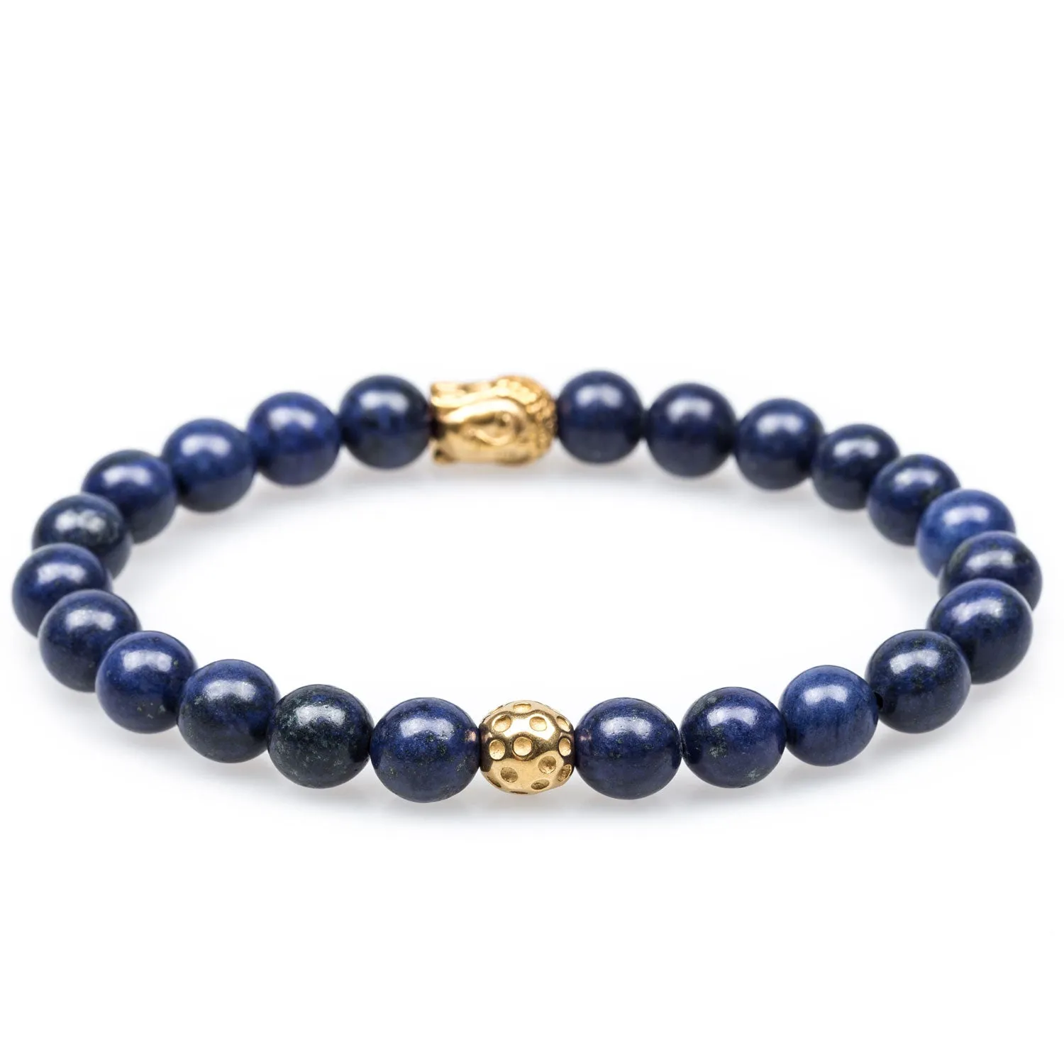 Lapis Lazuli Gold Buddha Bracelet