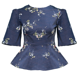 Lisa Top / Plum Floral Cotton