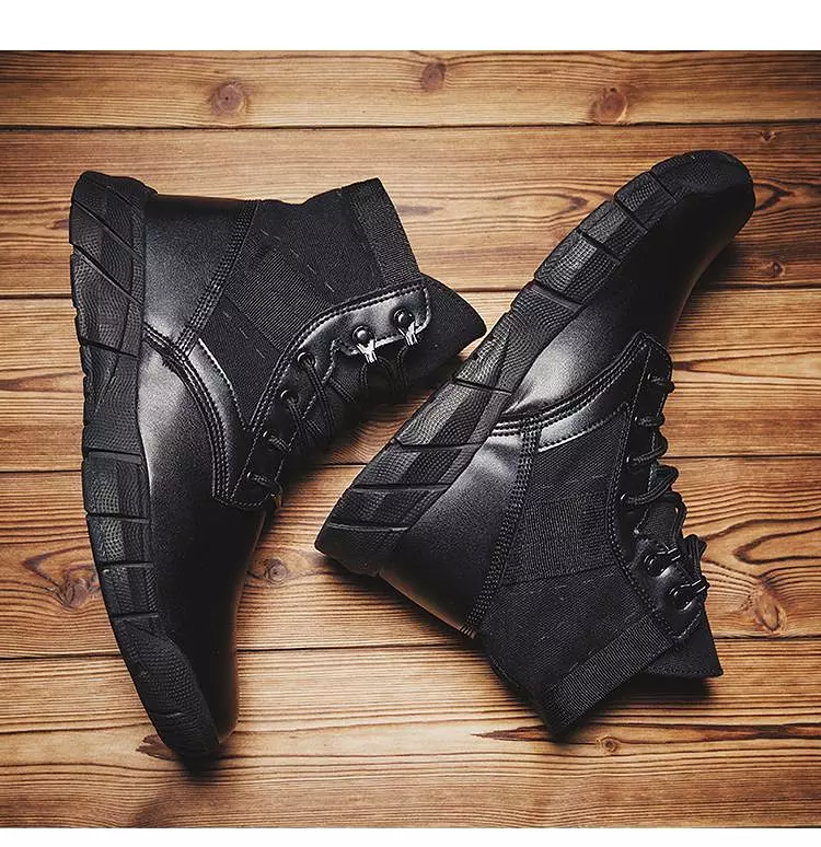 Men Leather Casual Military Winter Shoes