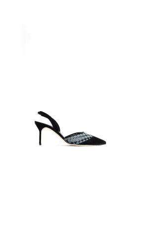 Mingosli Gala 070 Slingback Mules - Black