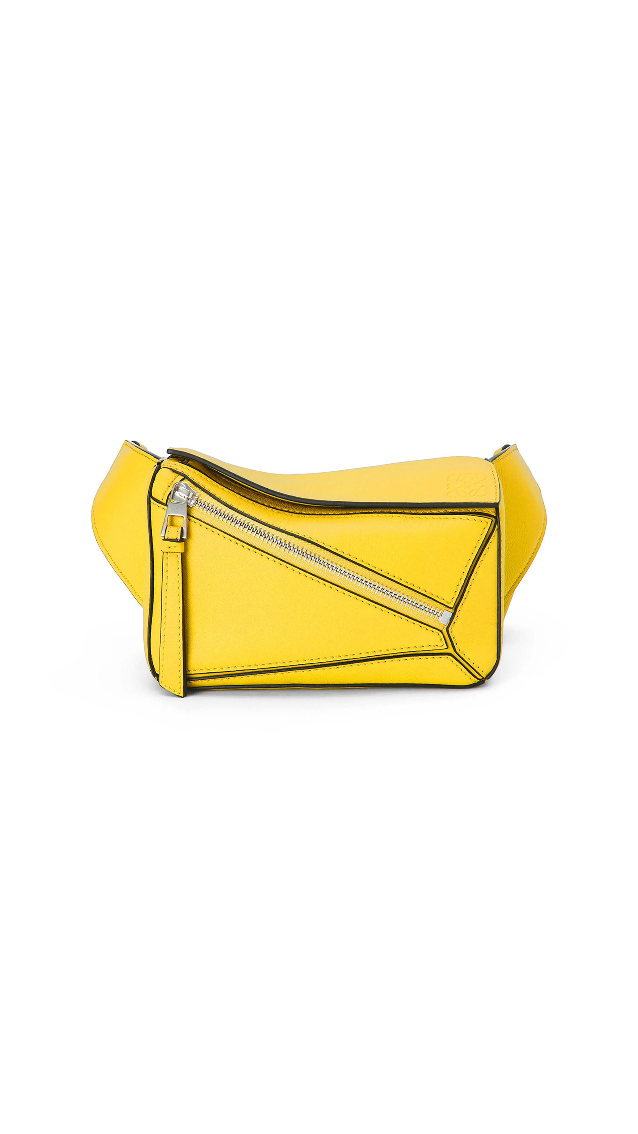 Mini Puzzle Bumbag in Classic Calfskin - Lemon