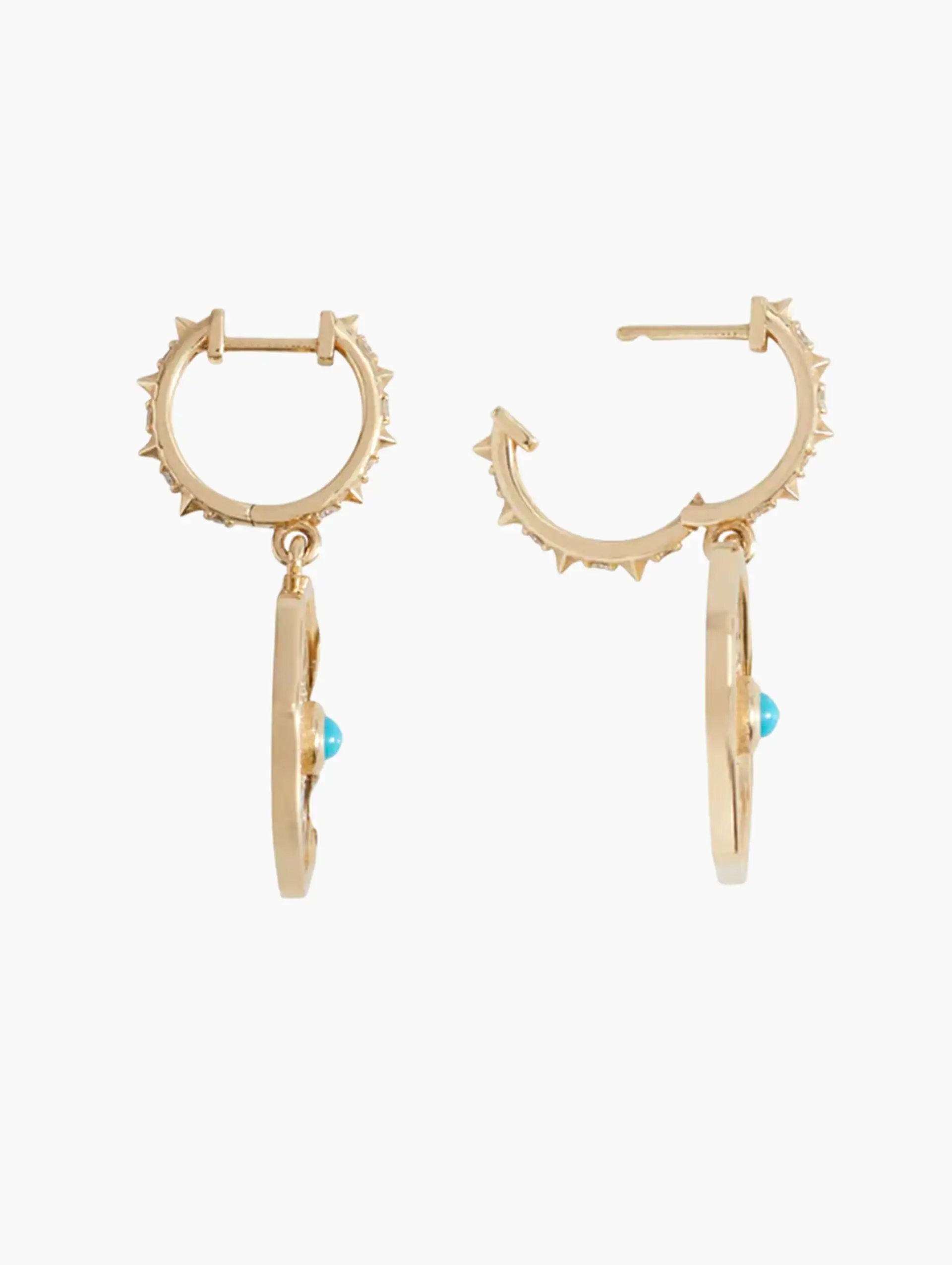 Mini Turquoise Porte Bonheur Earrings