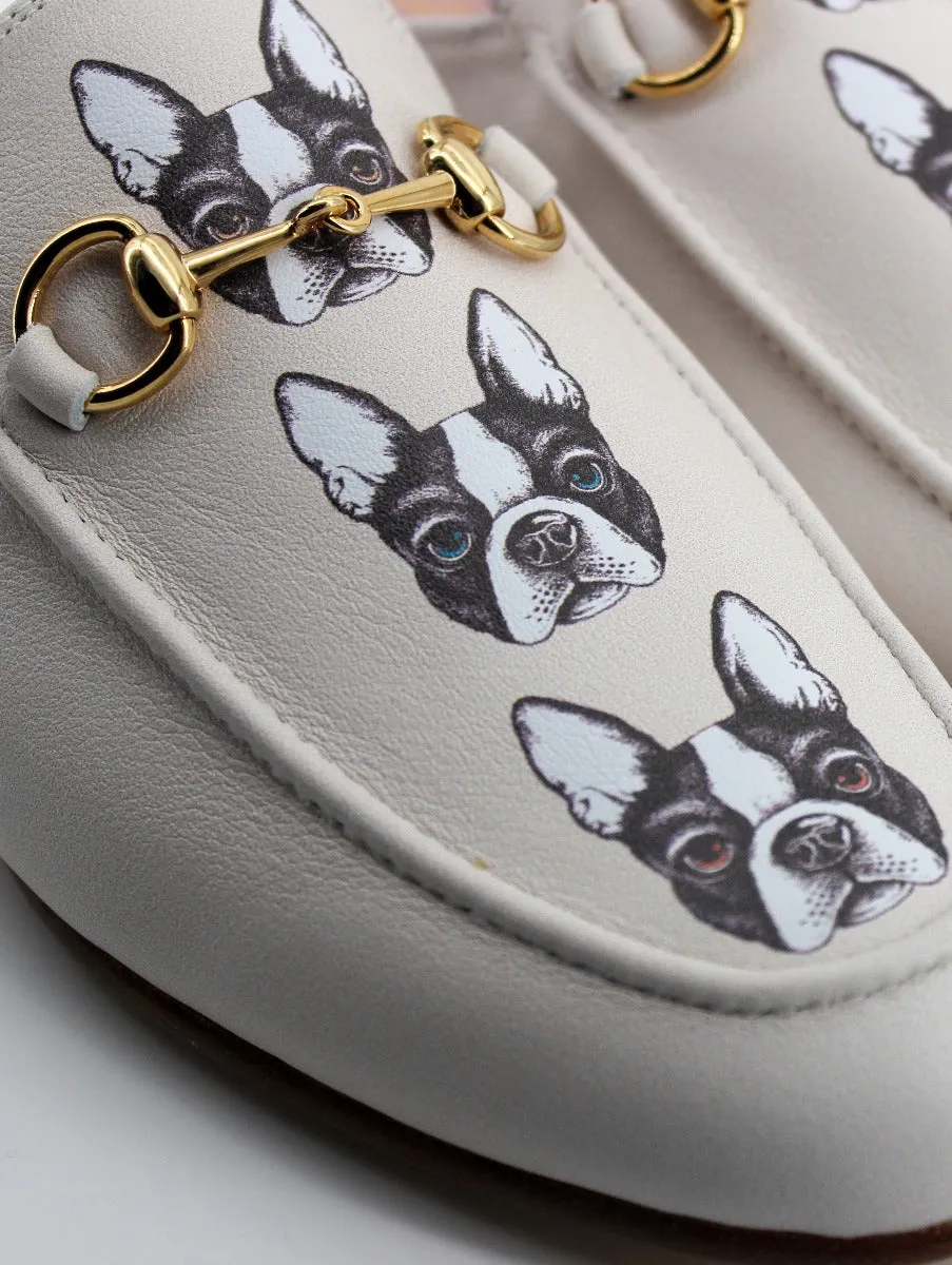 Mules Venecia Bulldog piel color crema