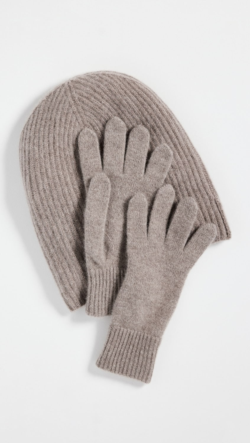 Naadam Cashmere Beanie Glove Set