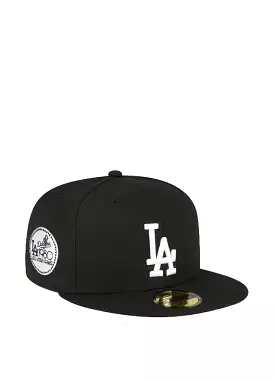 New Era 5950 Fitted CAP *SIDE PATCH* Dodgers BLACK LABEL