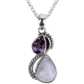 NOVICA Amethyst Rainbow Moonstone .925 Sterling