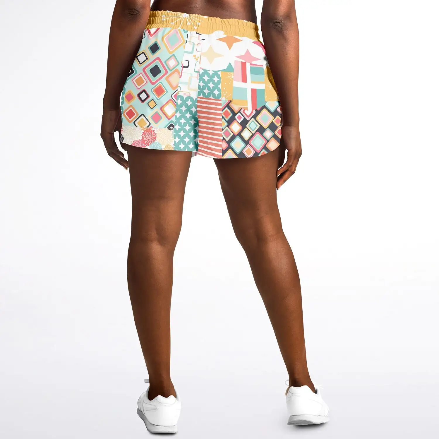 Old Miami Geo Patchwork Running Shorts