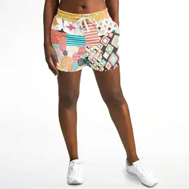 Old Miami Geo Patchwork Running Shorts