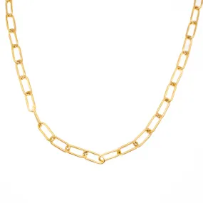 Paperclip Gold Chain Necklace