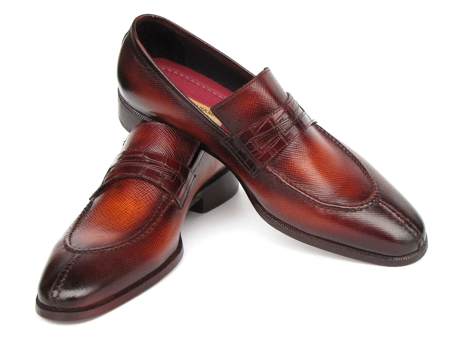 Paul Parkman Men's Split Toe Loafer Shoes Tobacco - 694TB25