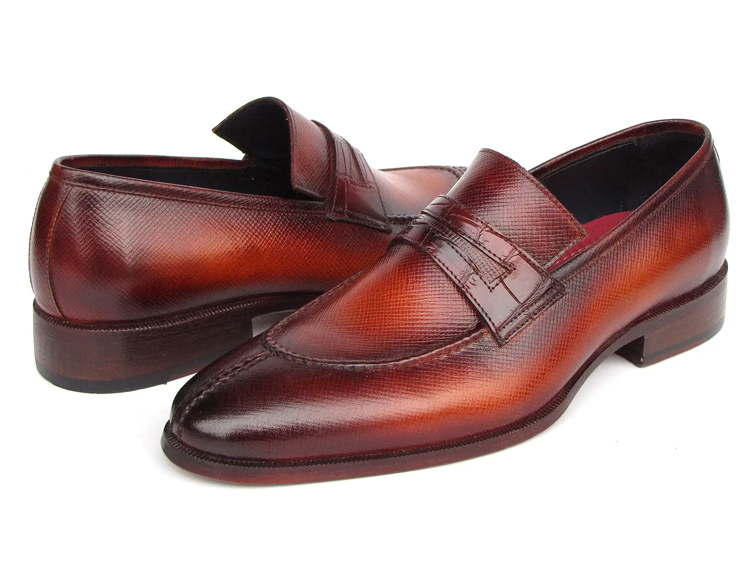 Paul Parkman Men's Split Toe Loafer Shoes Tobacco - 694TB25