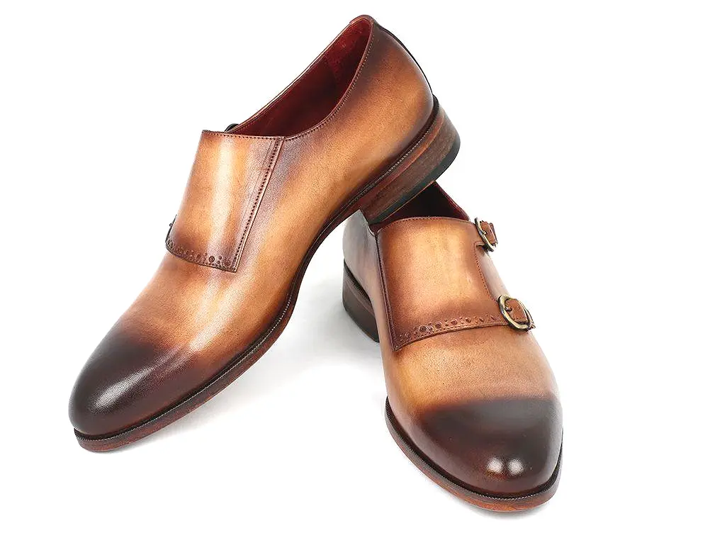 Paul Parkman Two Tone Double Monkstrap Shoes - HT54-CML