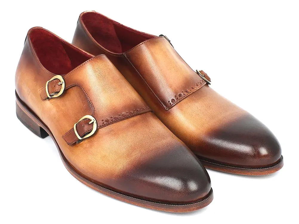 Paul Parkman Two Tone Double Monkstrap Shoes - HT54-CML