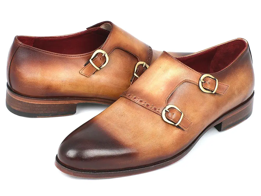 Paul Parkman Two Tone Double Monkstrap Shoes - HT54-CML