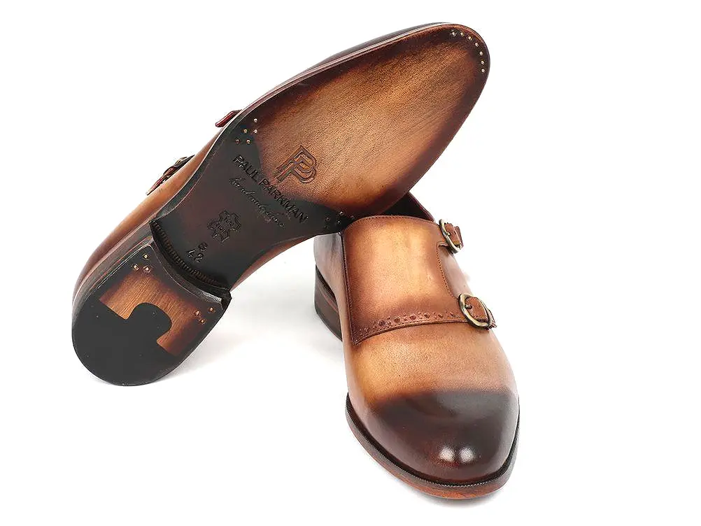 Paul Parkman Two Tone Double Monkstrap Shoes - HT54-CML