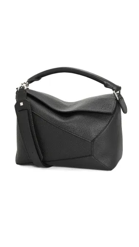 Puzzle Bag in Soft Grained Calfskin - Black