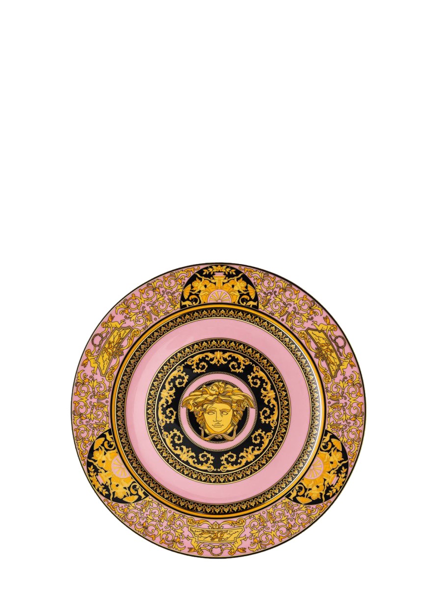 ROSENTHAL MEETS VERSACE    30 CM PORCELAIN MEDUSA ROSES PLACE CARD PLATE