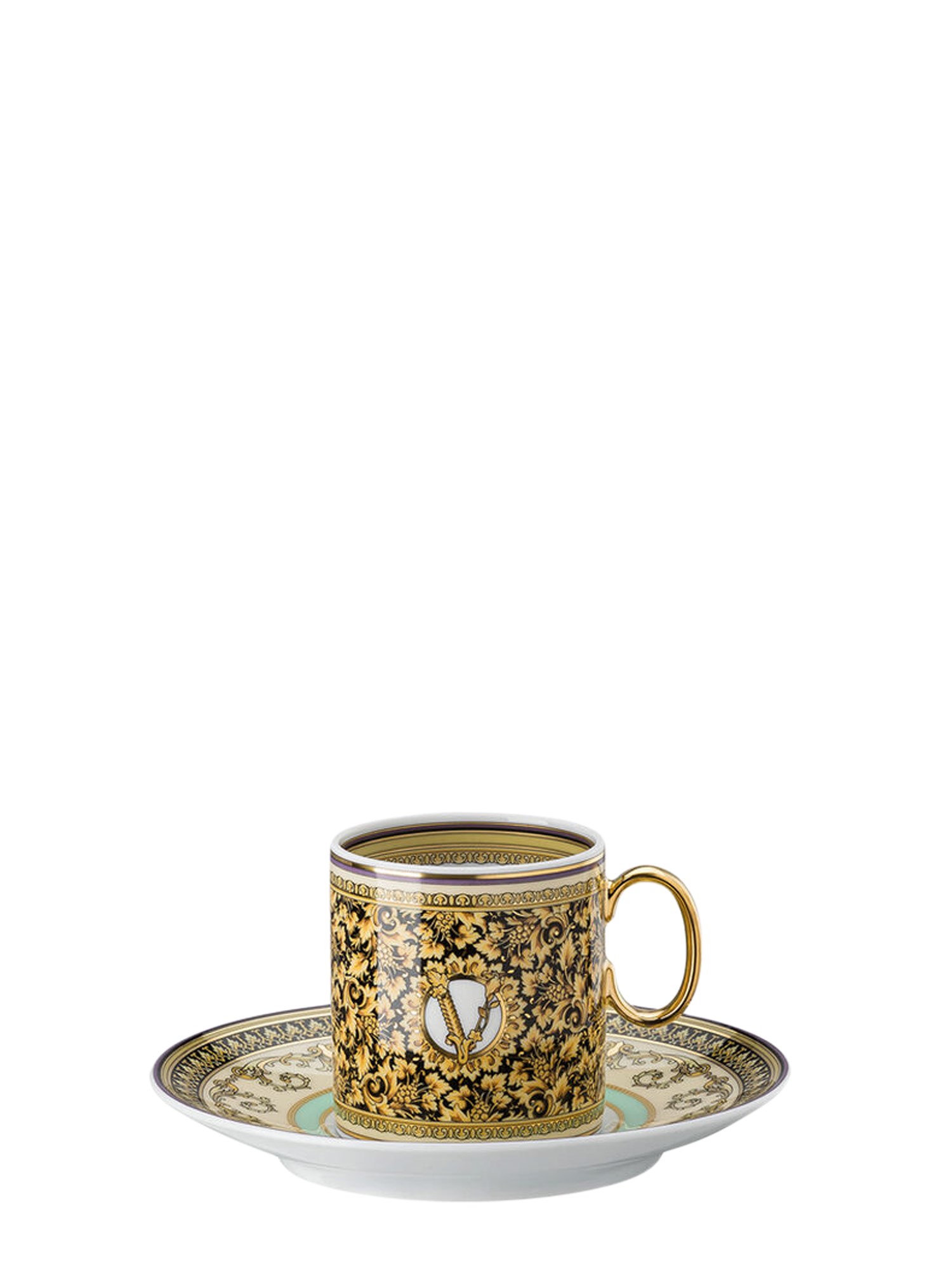 ROSENTHAL MEETS VERSACE    ARTIST BAROQUE MOSAIC COFFEE CUP