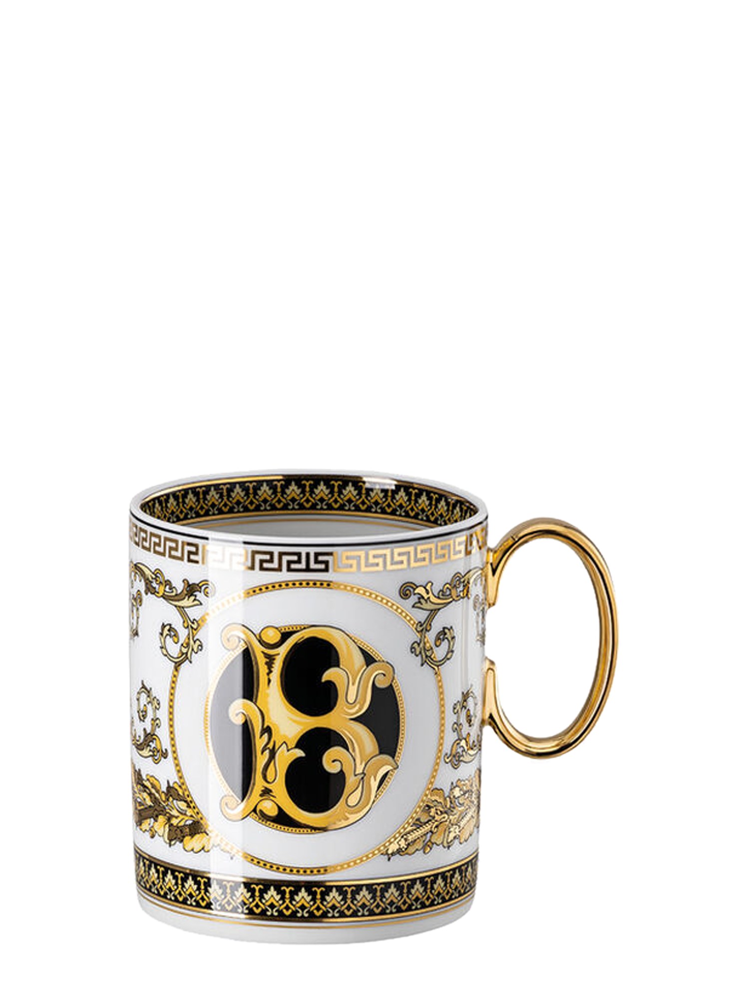 ROSENTHAL MEETS VERSACE    VIRTUS ALPHABET B PORCELAIN MUG