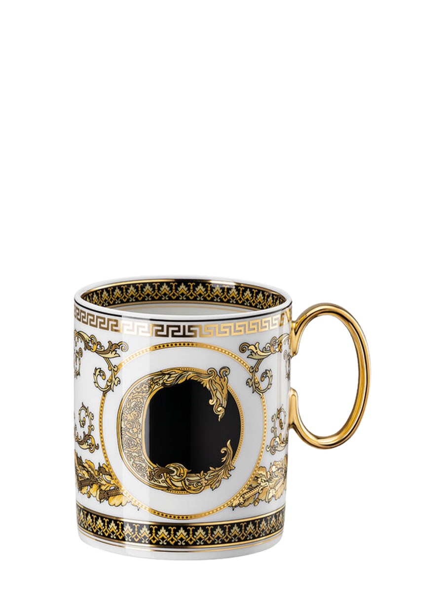 ROSENTHAL MEETS VERSACE    VIRTUS ALPHABET C PORCELAIN MUG