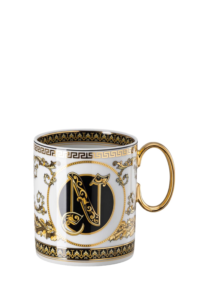 ROSENTHAL MEETS VERSACE    VIRTUS ALPHABET PORCELAIN MUG N