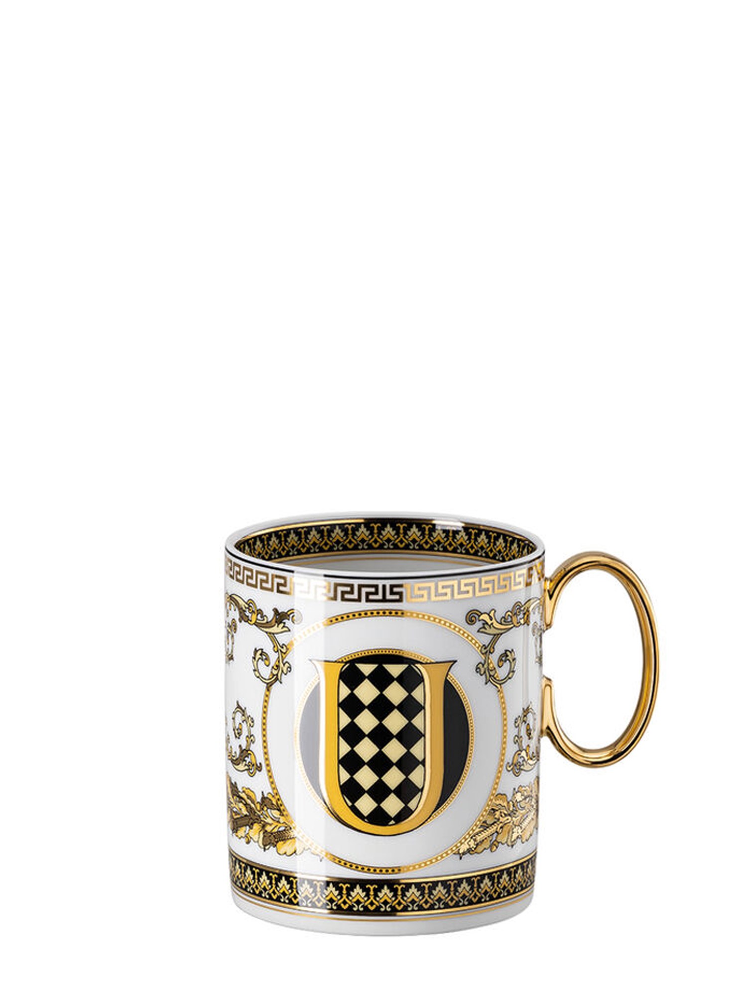 ROSENTHAL MEETS VERSACE    VIRTUS ALPHABET PORCELAIN MUG