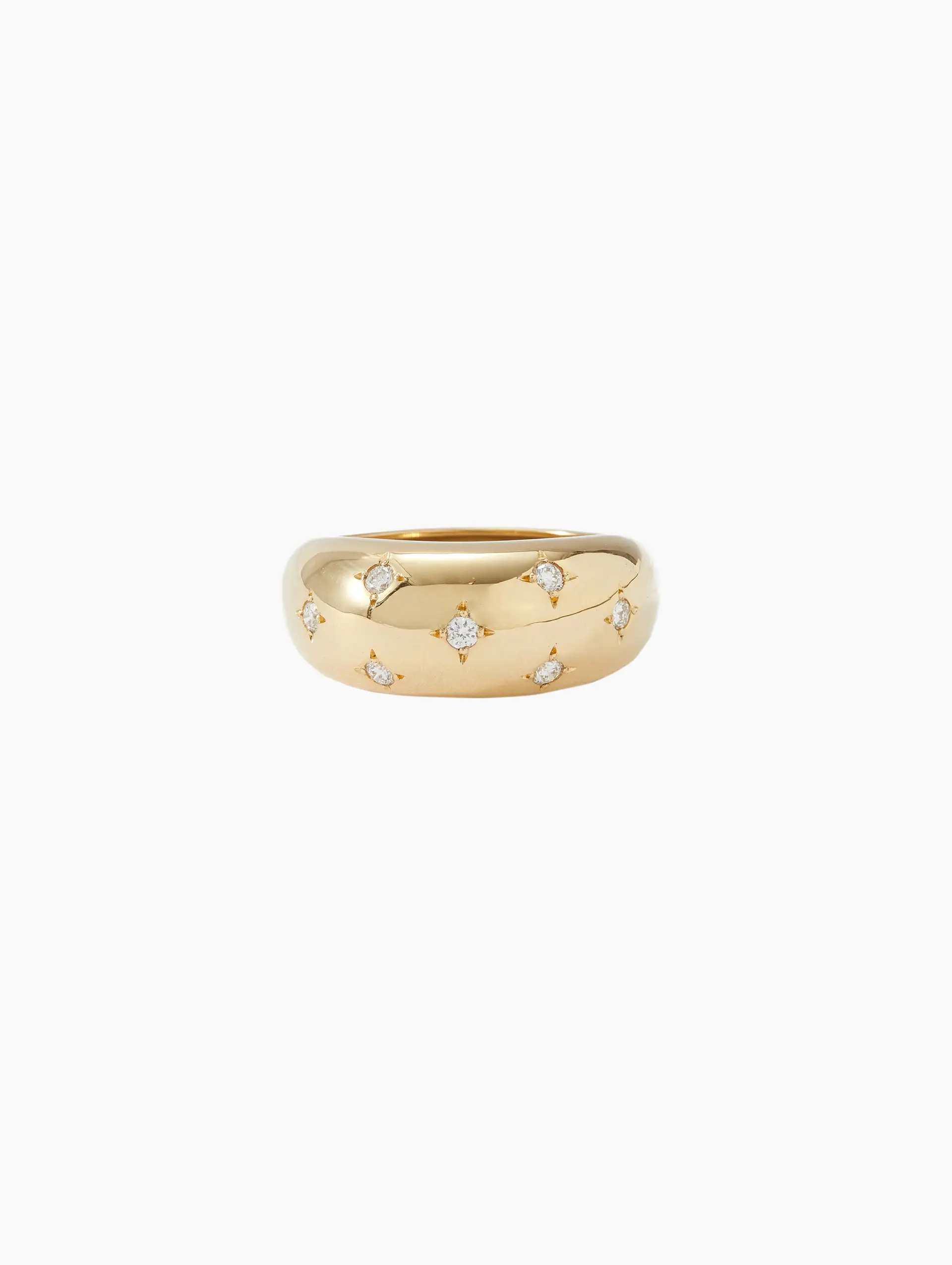 Scattered Star Set Diamonds Medium Aura Ring