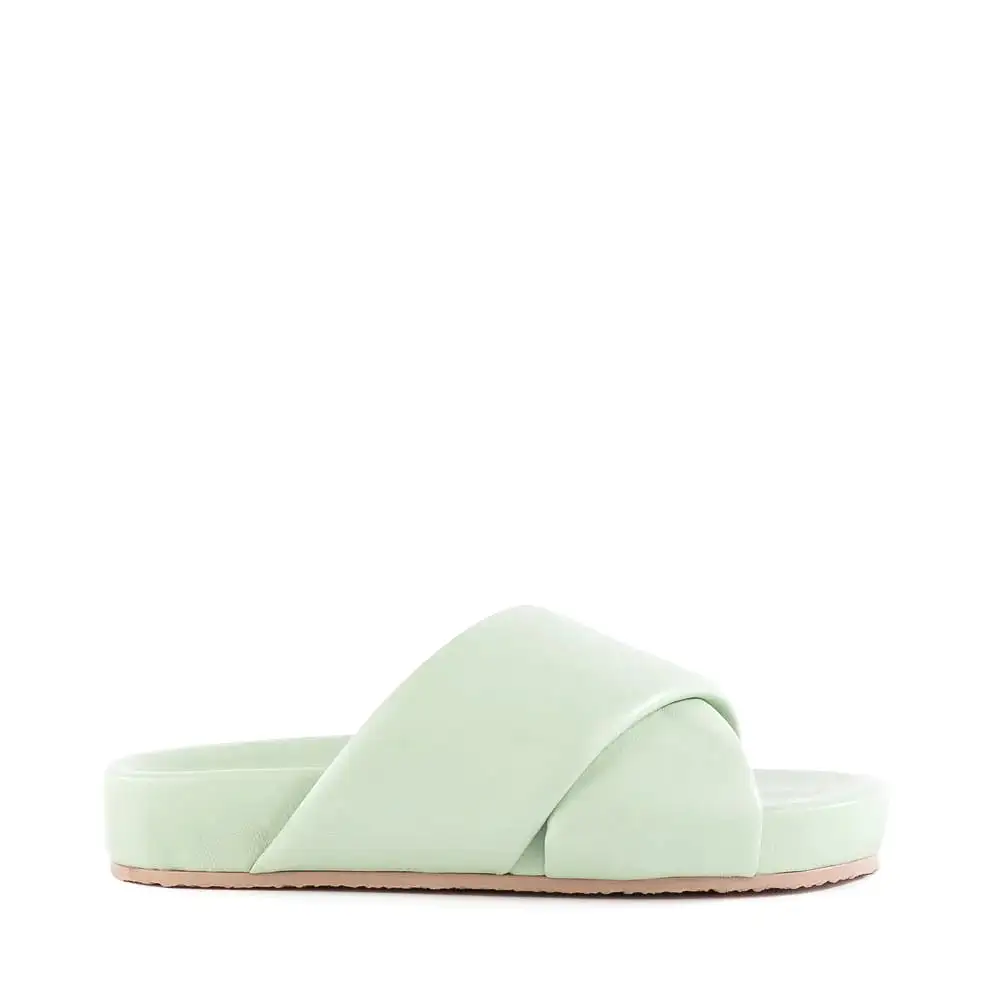 SEYCHELLES Heartfelt Leather Slides | CUCUMBER | FINAL SALE