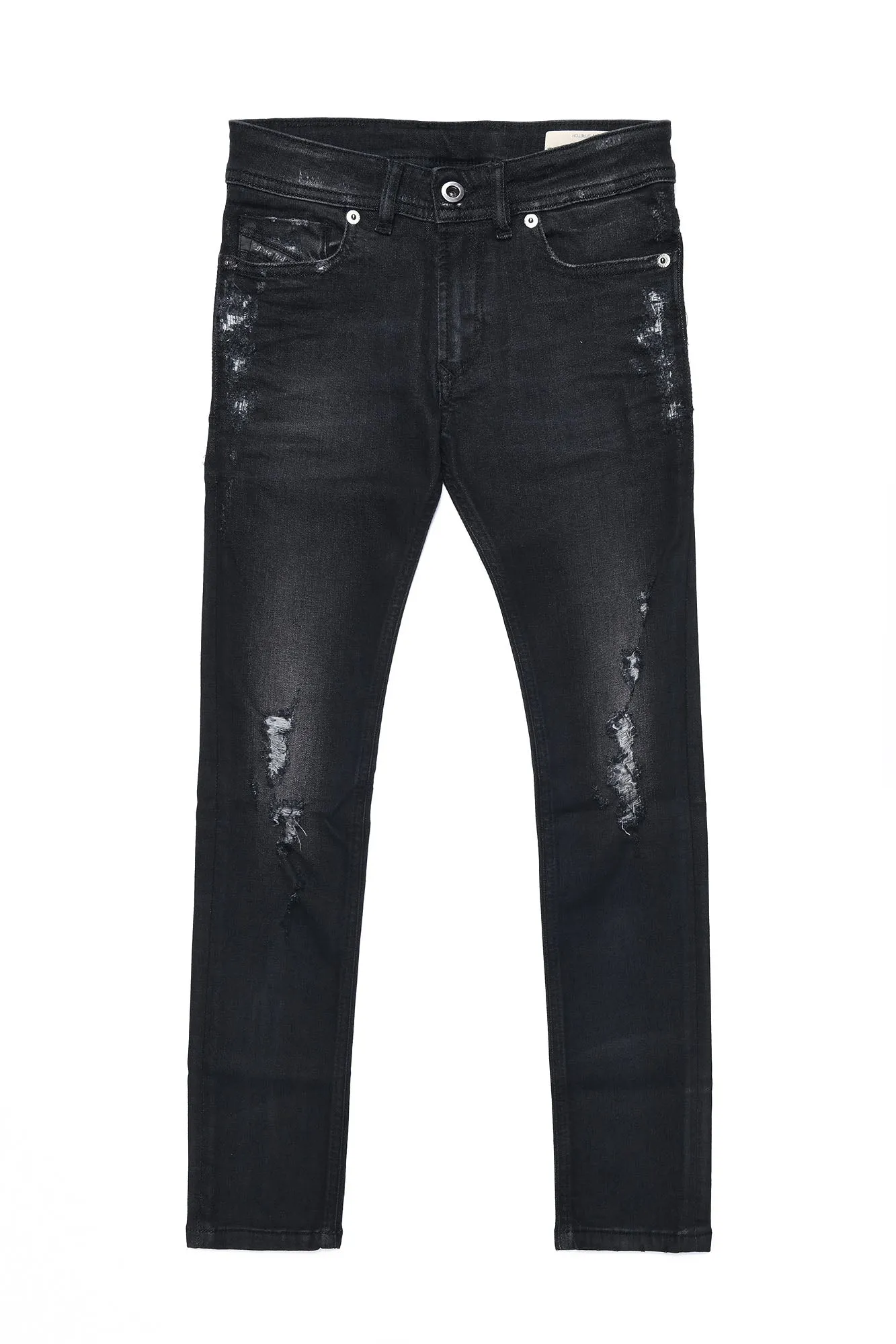 Sleenker - Skinny, Washed Jeans in Black