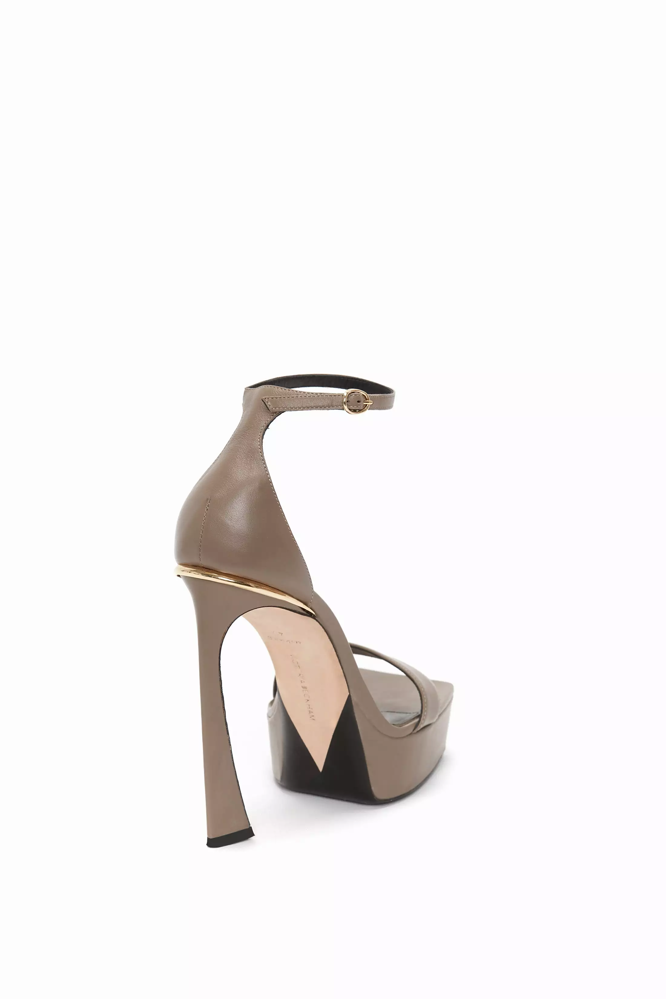 Squared Toe Platform Sandal in Beige