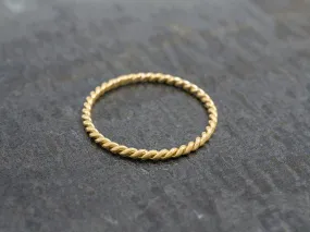 Stackable Gold Rope Ring