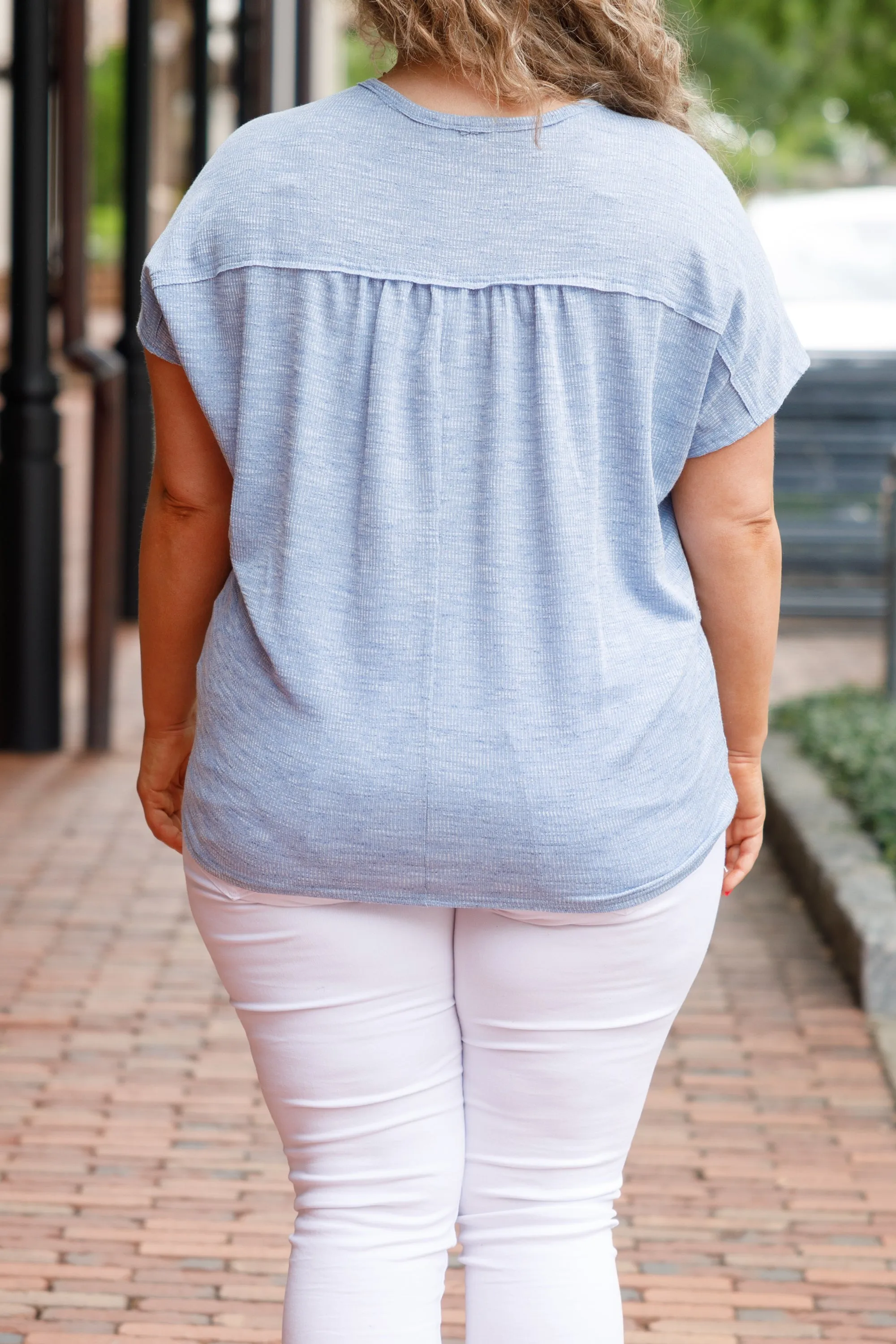 Starting My Day Top, Blue