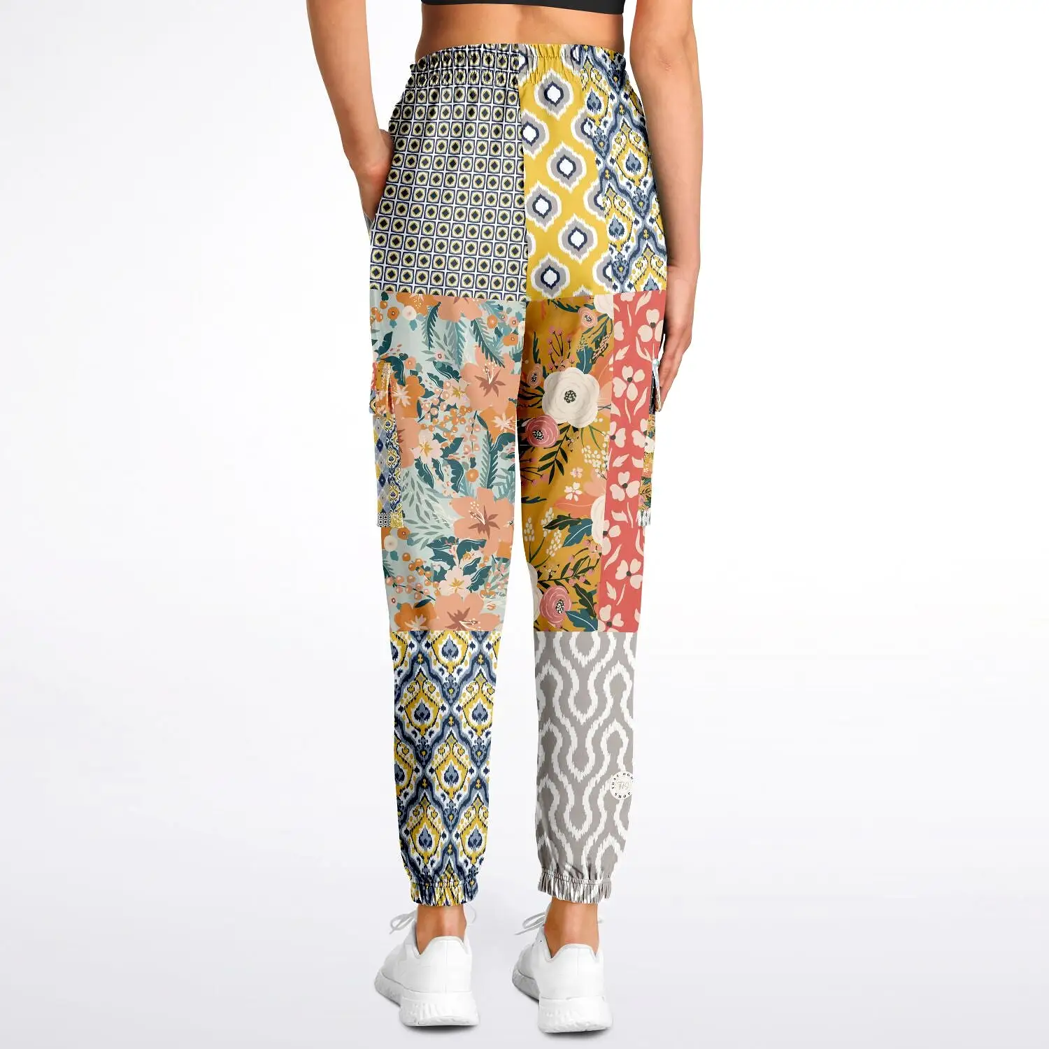 Tallulah Bankhead Yellow Patchwork Unisex Cargo Sweats