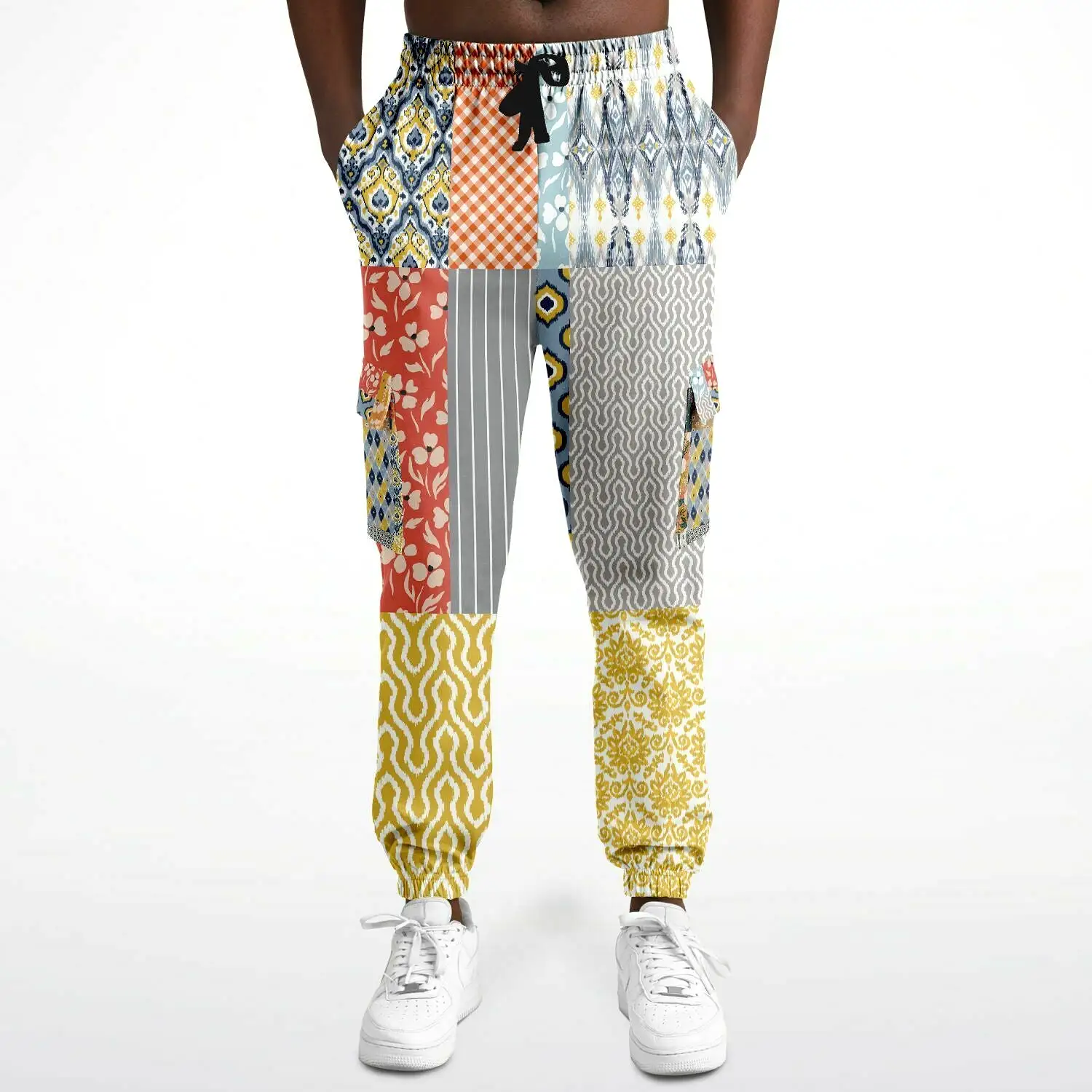 Tallulah Bankhead Yellow Patchwork Unisex Cargo Sweats