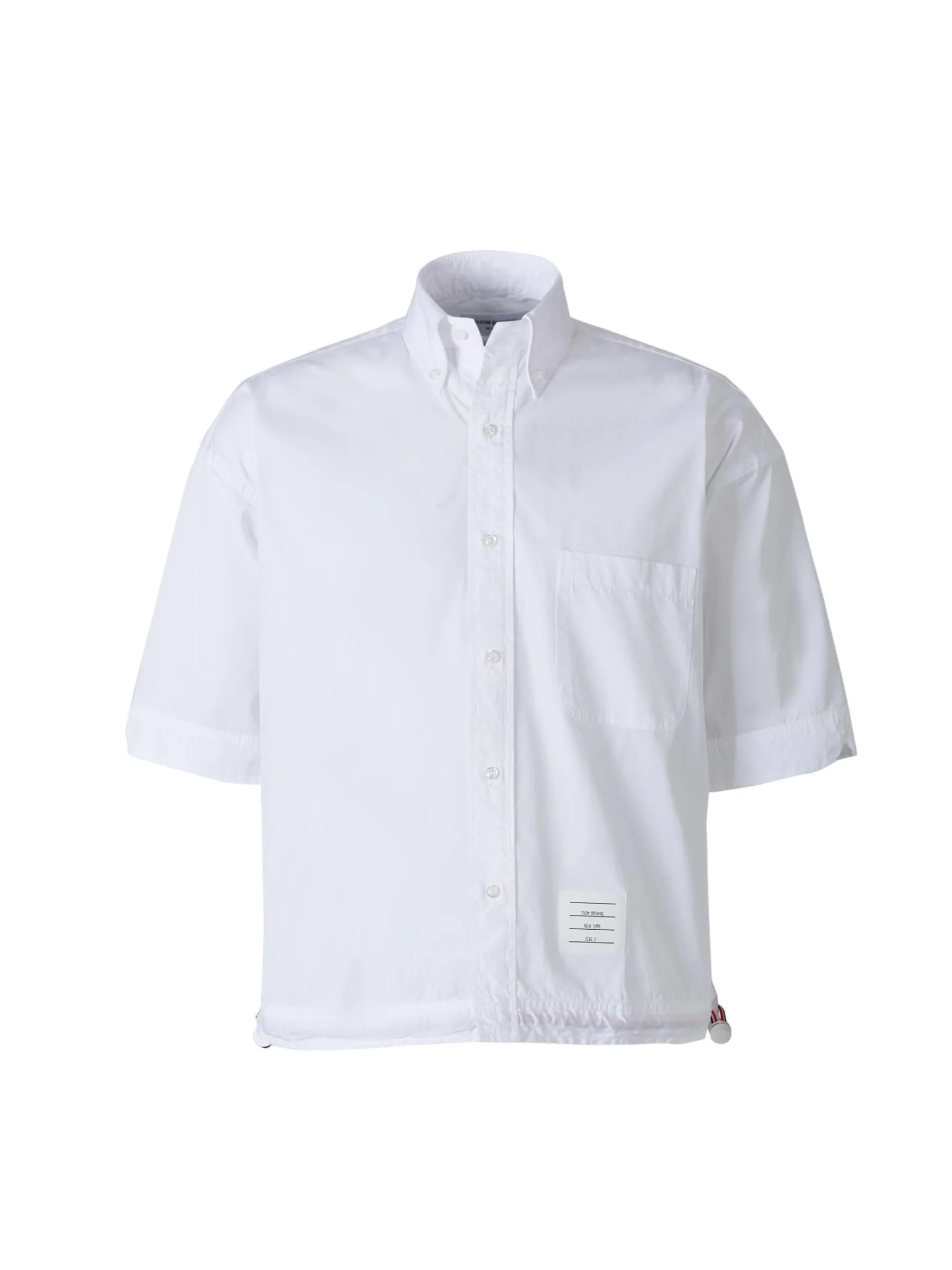 Thom Browne Logo Patch Short-Sleeved Shirt