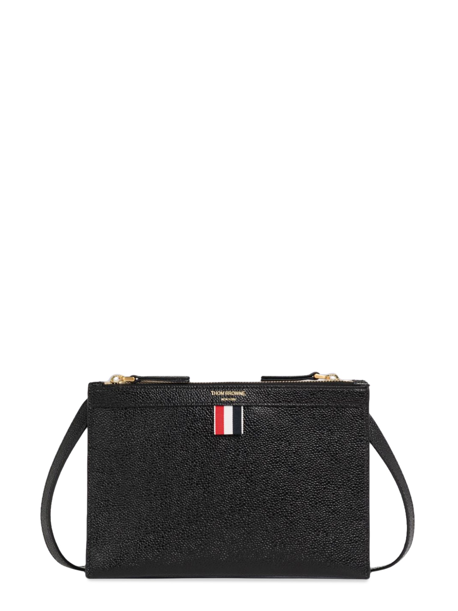 THOM BROWNE    SMALL DOCUMENT HOLDER WITH SHOULDER STRAP