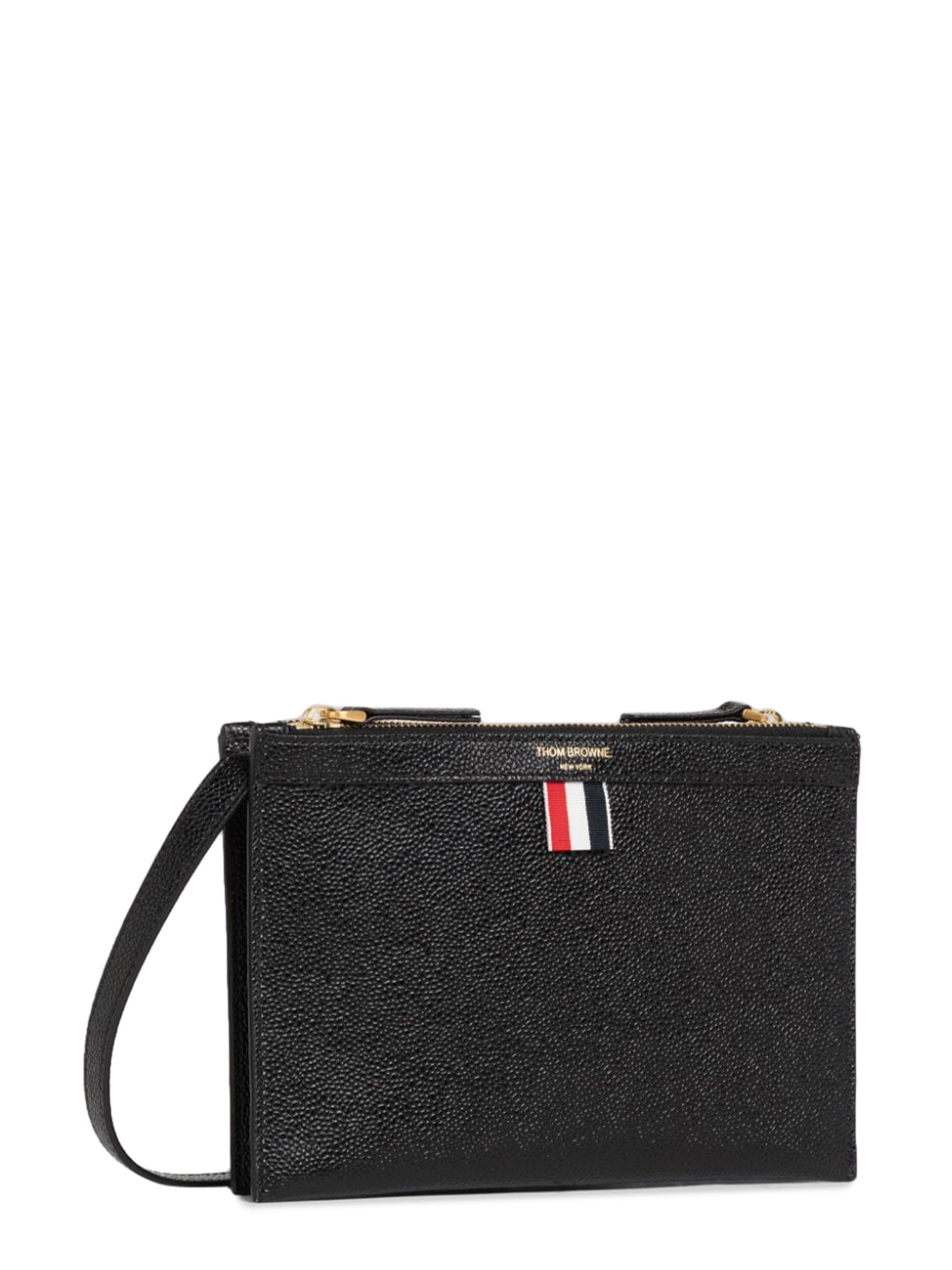 THOM BROWNE    SMALL DOCUMENT HOLDER WITH SHOULDER STRAP