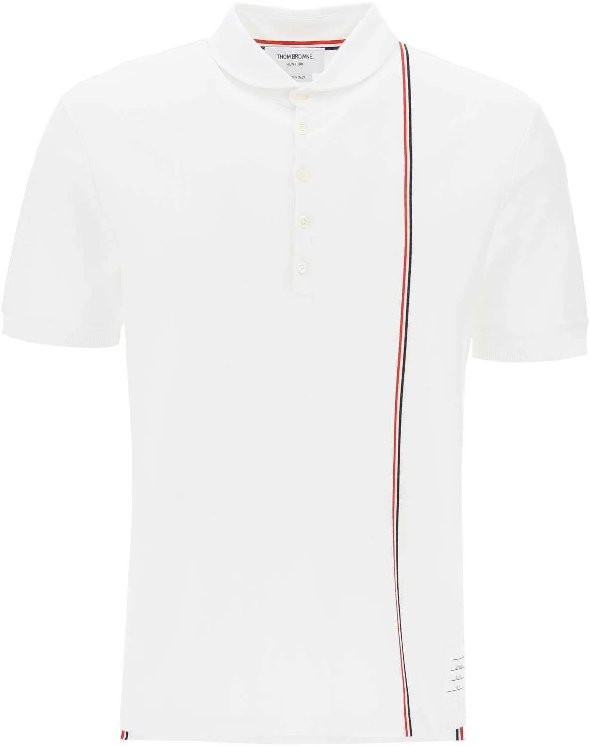 THOM BROWNE  |Thom Browne Polo Shirt With Tricolor Intarsia