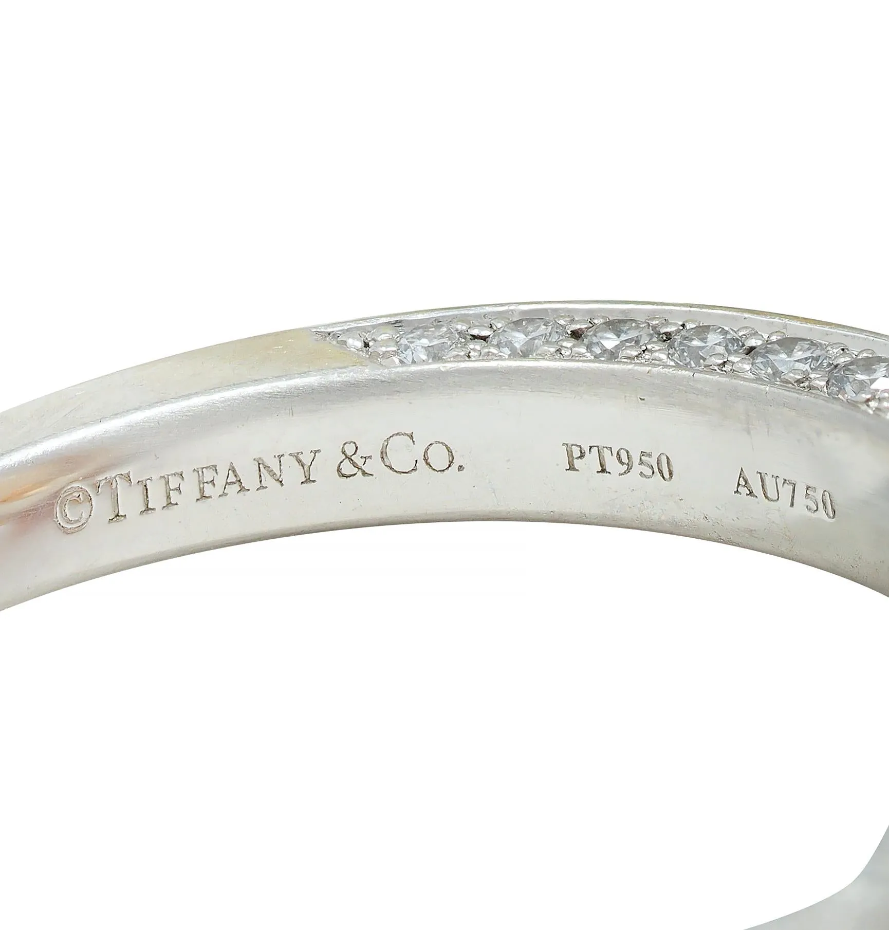 Tiffany & Co. 14.02 CTW No Heat Ceylon Golden & Pink Sapphire Diamond Platinum 18K Contemporary Halo Ring AGL