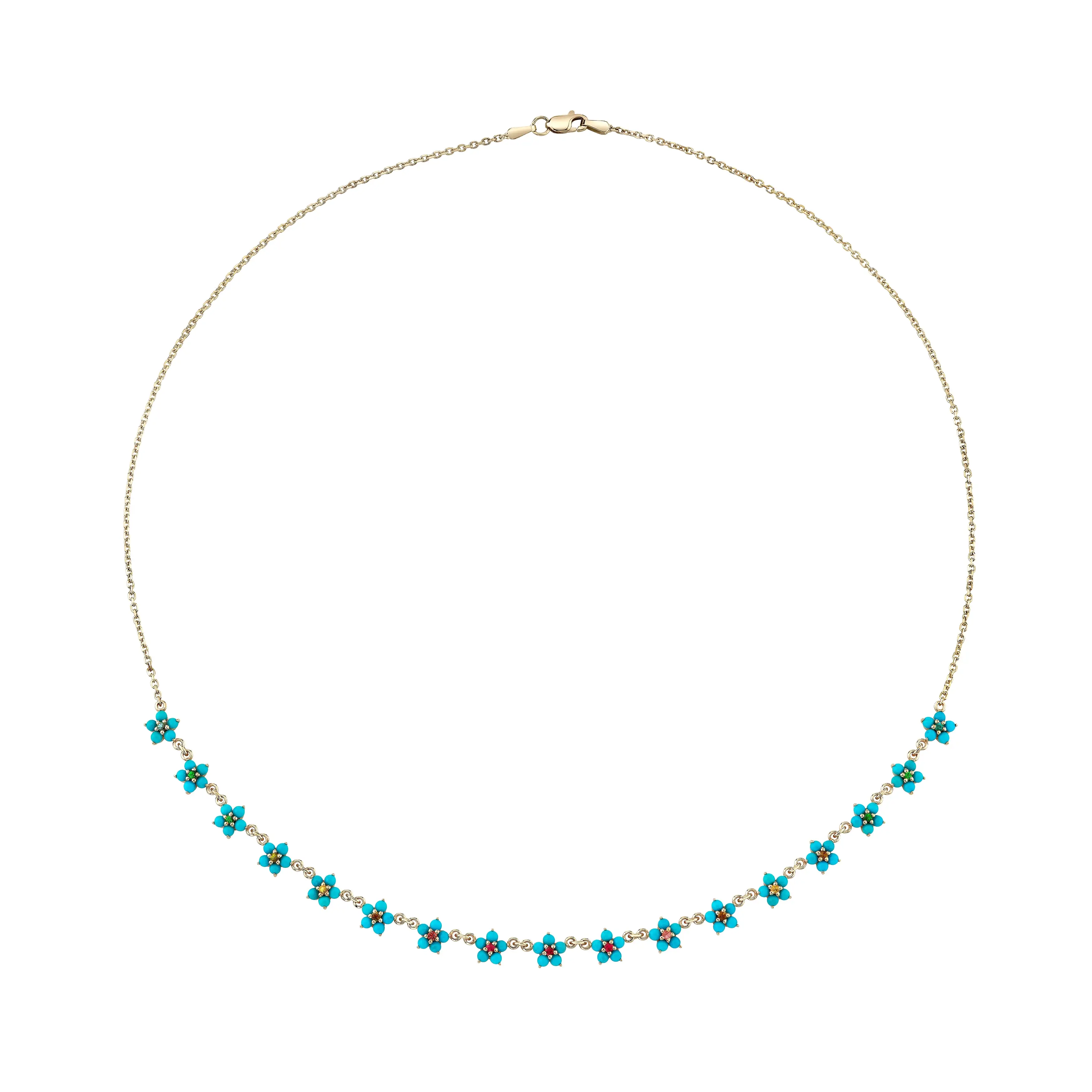 Turquoise and Tourmaline Aurora Necklace