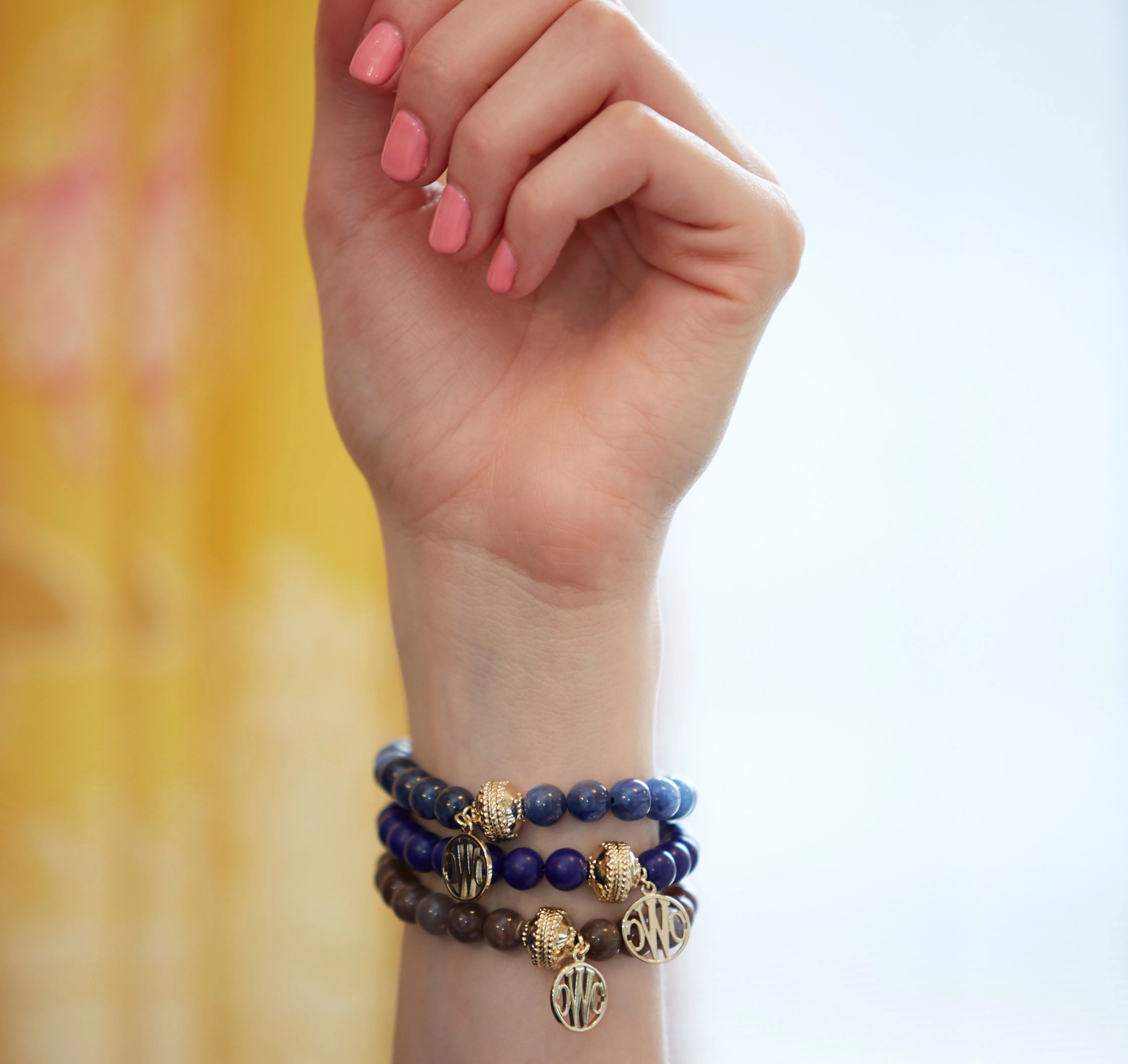 Victoire Reconstituted Lapis 8mm Stretch Bracelet