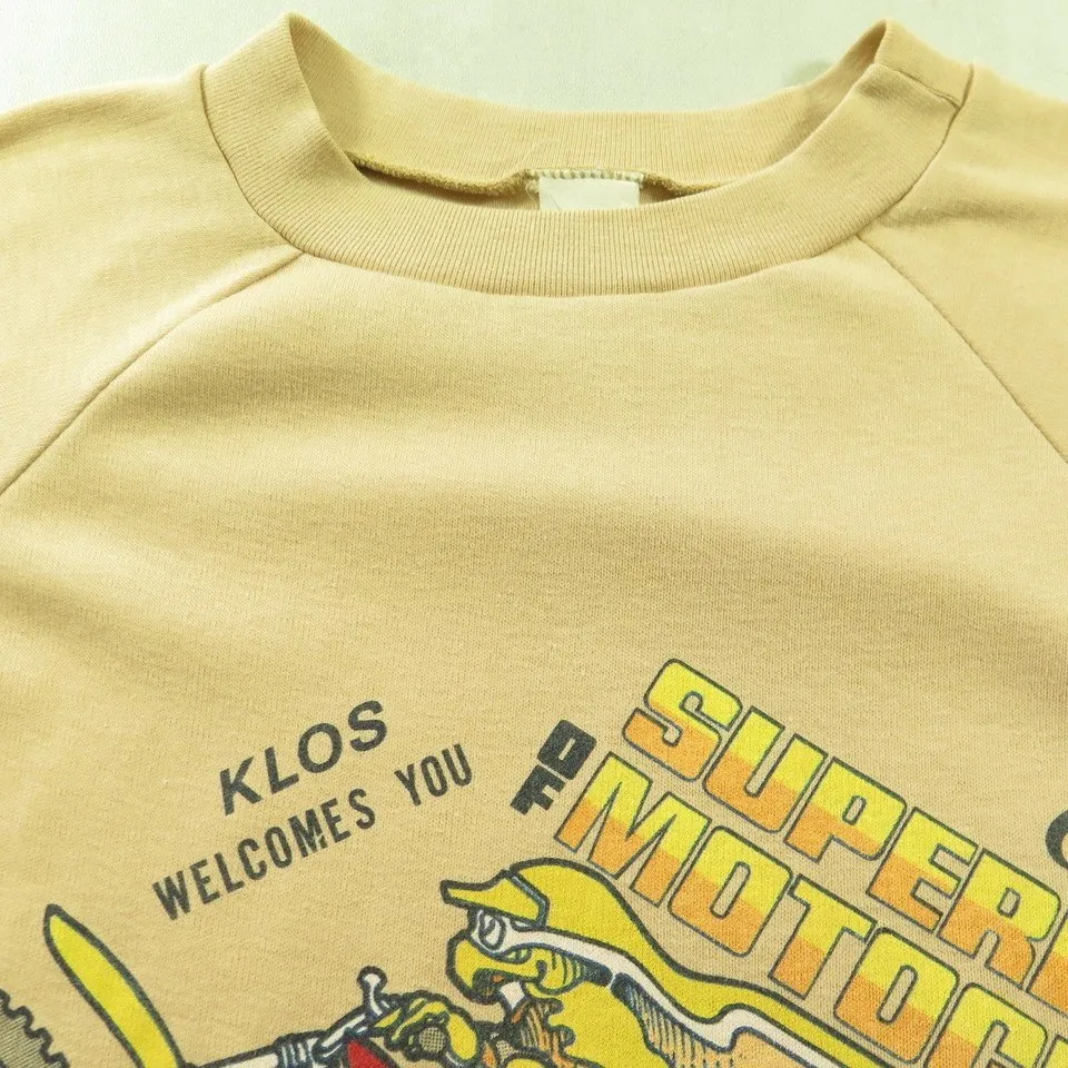 Vintage 80s Motocross Motorcycle Racing T-shirt Large Racing Motorbike  LA Cali